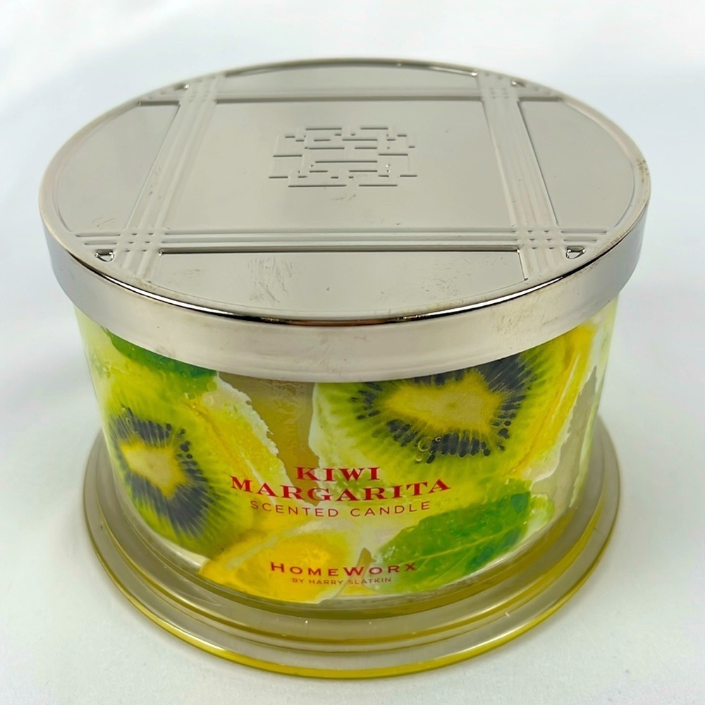 HomeWorx by Harry Slatkin Kiwi Margarita 3 Wick 18 oz. Scented Jar Candle NEW